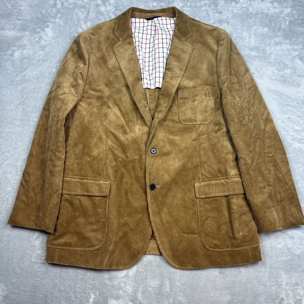 Brooks Brothers Regent Fit Corduroy Blazer Mens 48R Brown Cotton Sport Coat